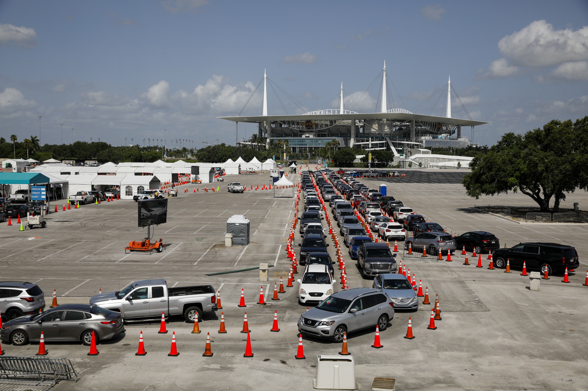 Hard Rock Stadium Evidence Facility as Florida Covid-19 Cases Increase 