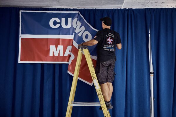 New York City Mayoral Candidate Andrew Cuomo Votes In The Democratic Primary