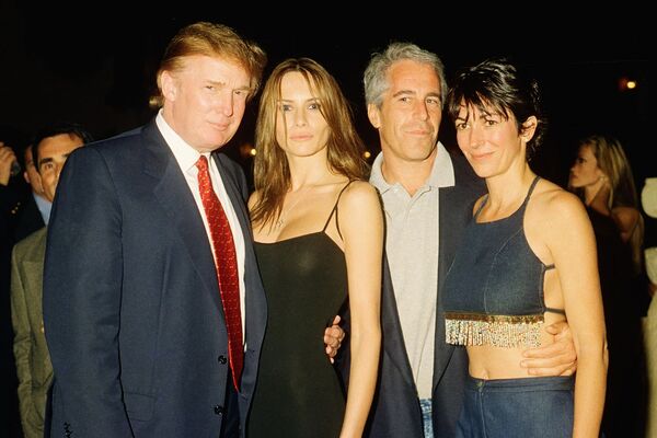 Trump, Knauss, Epstein, & Maxwell At Mar-A-Lago
