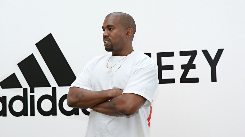 Kanye West in Unreleased Adidas 350 Boosts in New York City