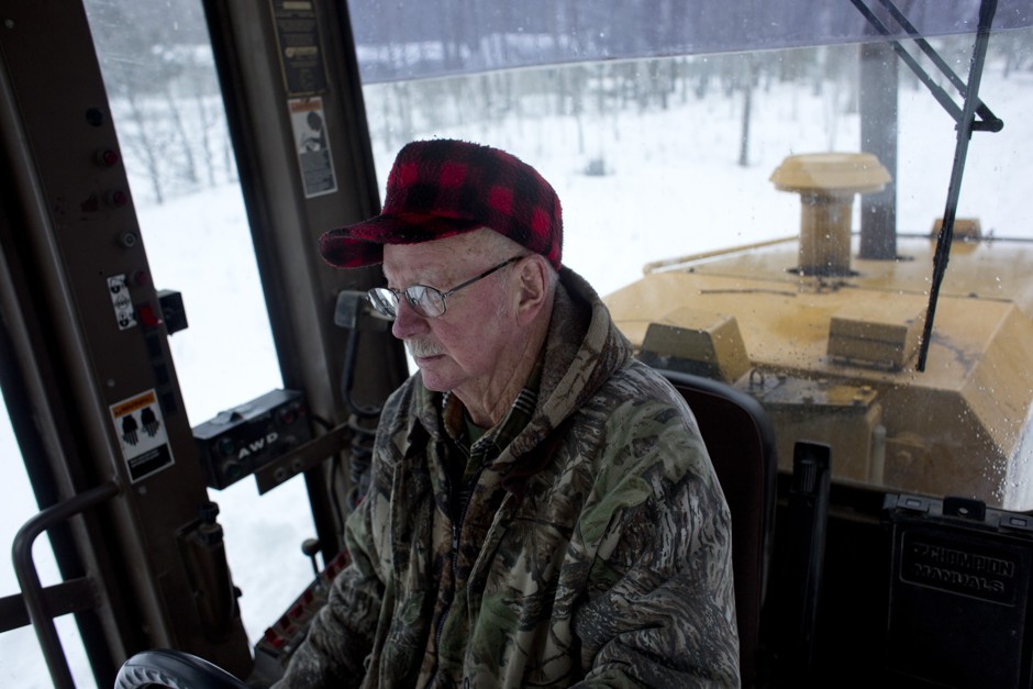 At 86, Bob Bastion is responsible for plowing the roads in his rural corner of Michigan.