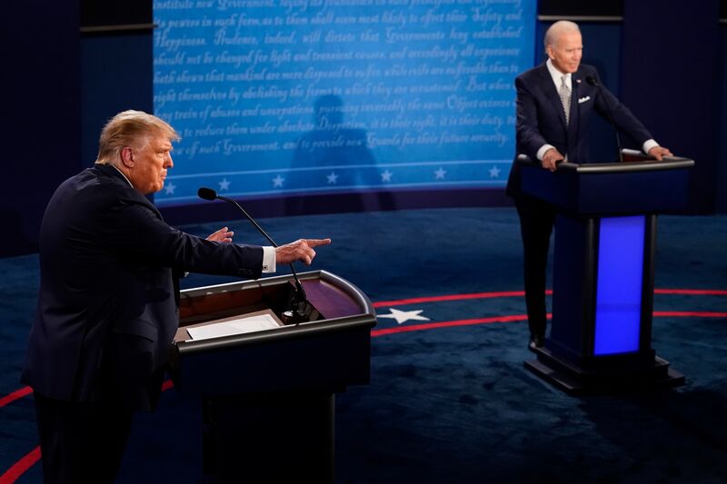 First Presidential Debate Between Donald Trump And Democratic Candidate Joe Biden