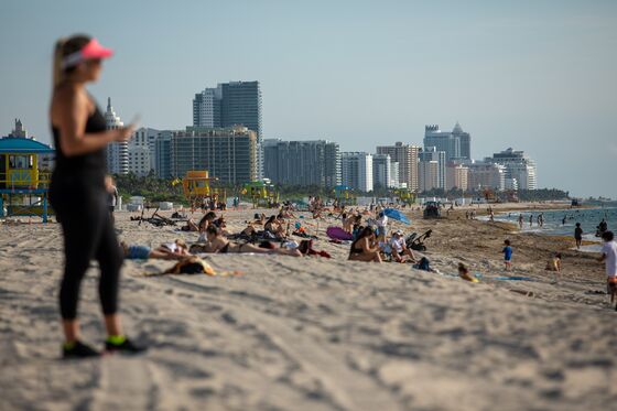 Even Record High Florida Cases Can't Keep Miami's Beaches Empty