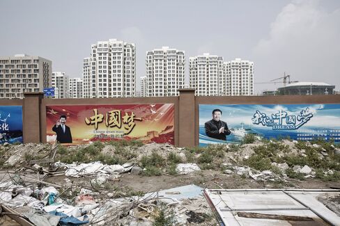 Posters of President Xi Jinping.