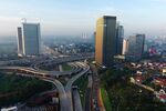 Jakarta Skyline and Infrastructure Ahead Of Indonesian GDP Figures