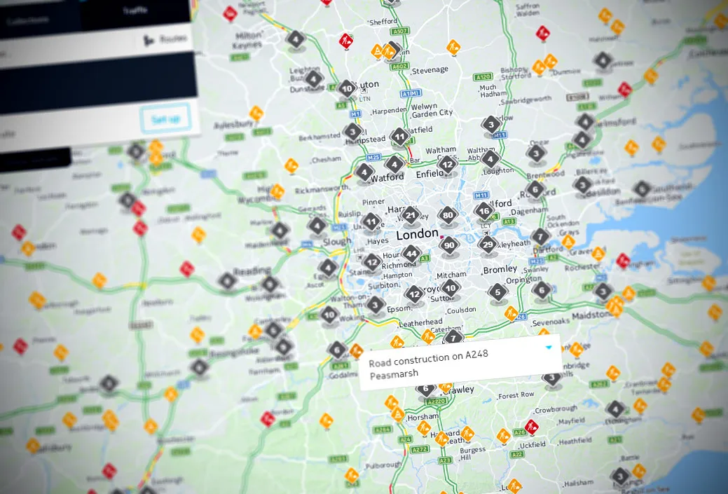 A Nokia HERE map.
