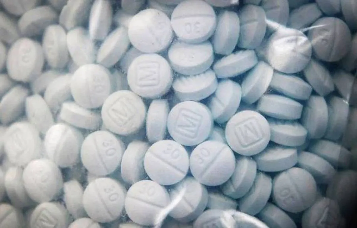 Tablets containing the synthetic opioid fentanyl disguised as Oxycodone.