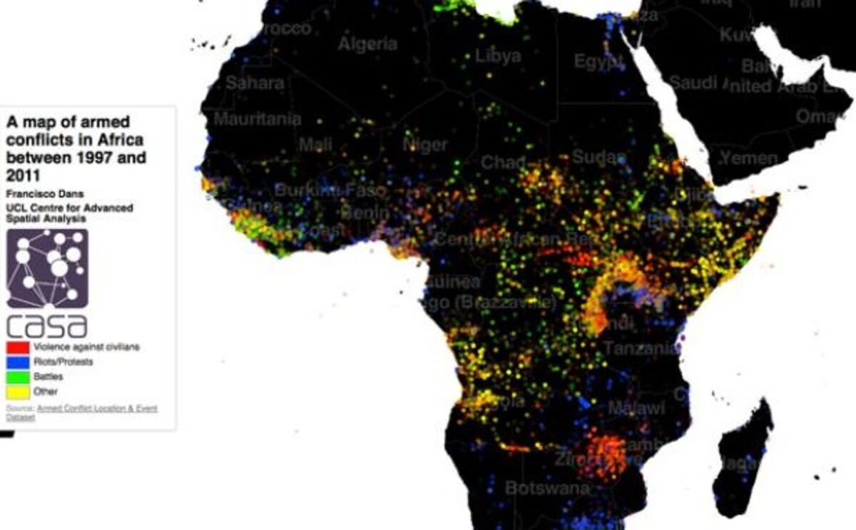 A Depressingly Crowded Map of Conflicts in Africa Bloomberg