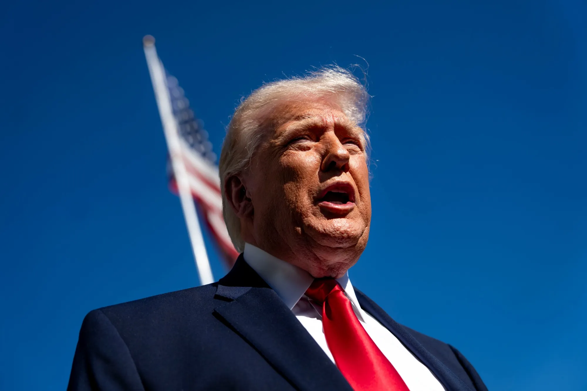 US President Donald Trump. Do hopes for an end to the Iran war really justify record market highs?