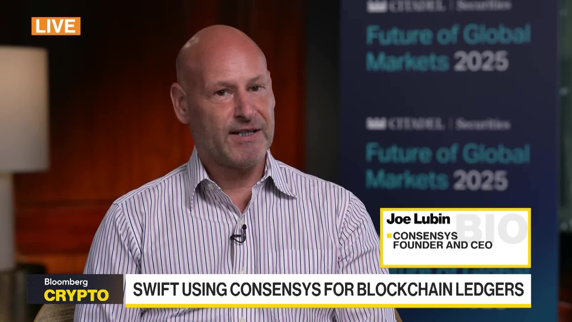 Watch Joe Lubin on Swift Using Consensys for Blockchain Ledgers - Bloomberg
