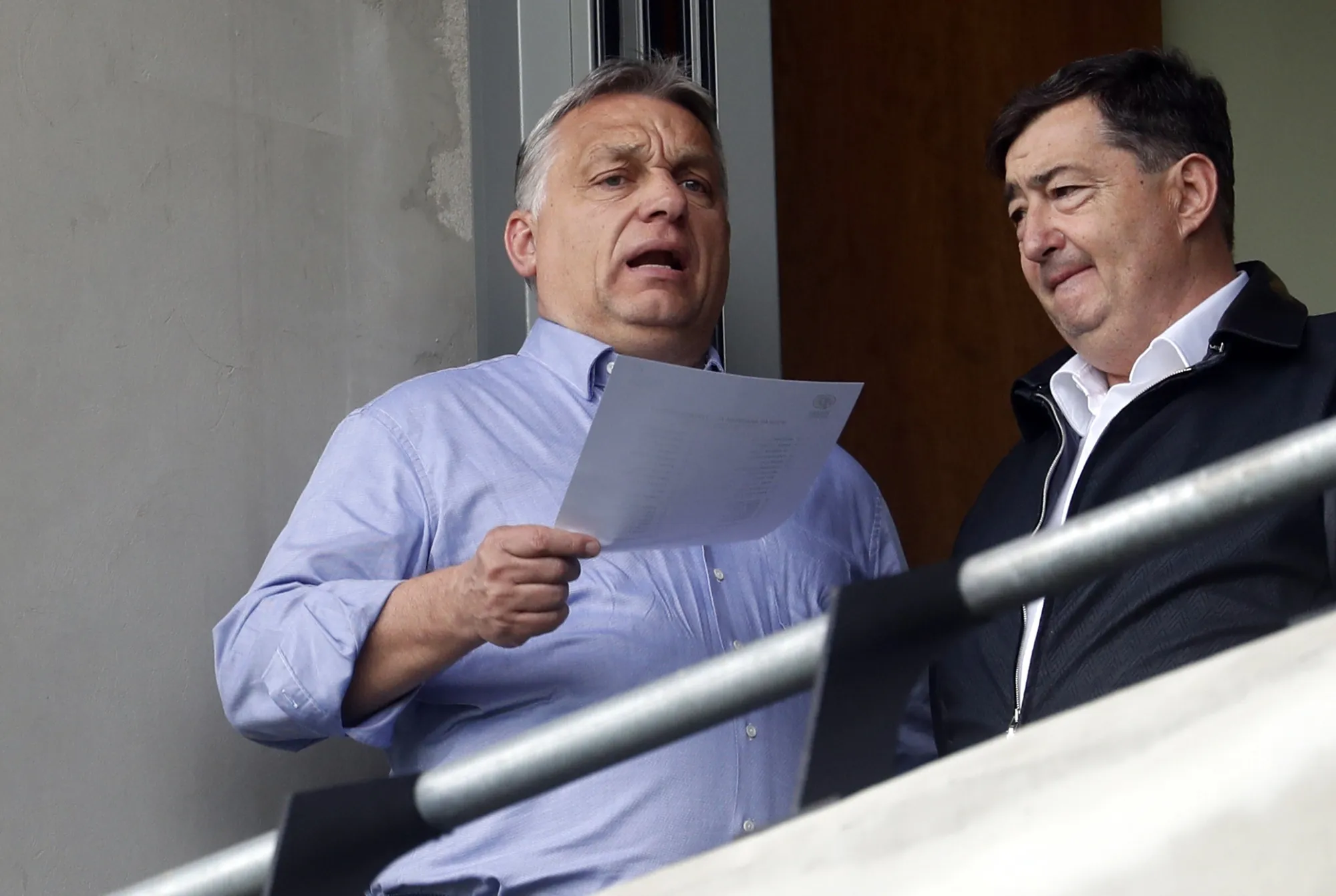 Lorinc Meszaros, right, with Viktor Orban, in 2019.