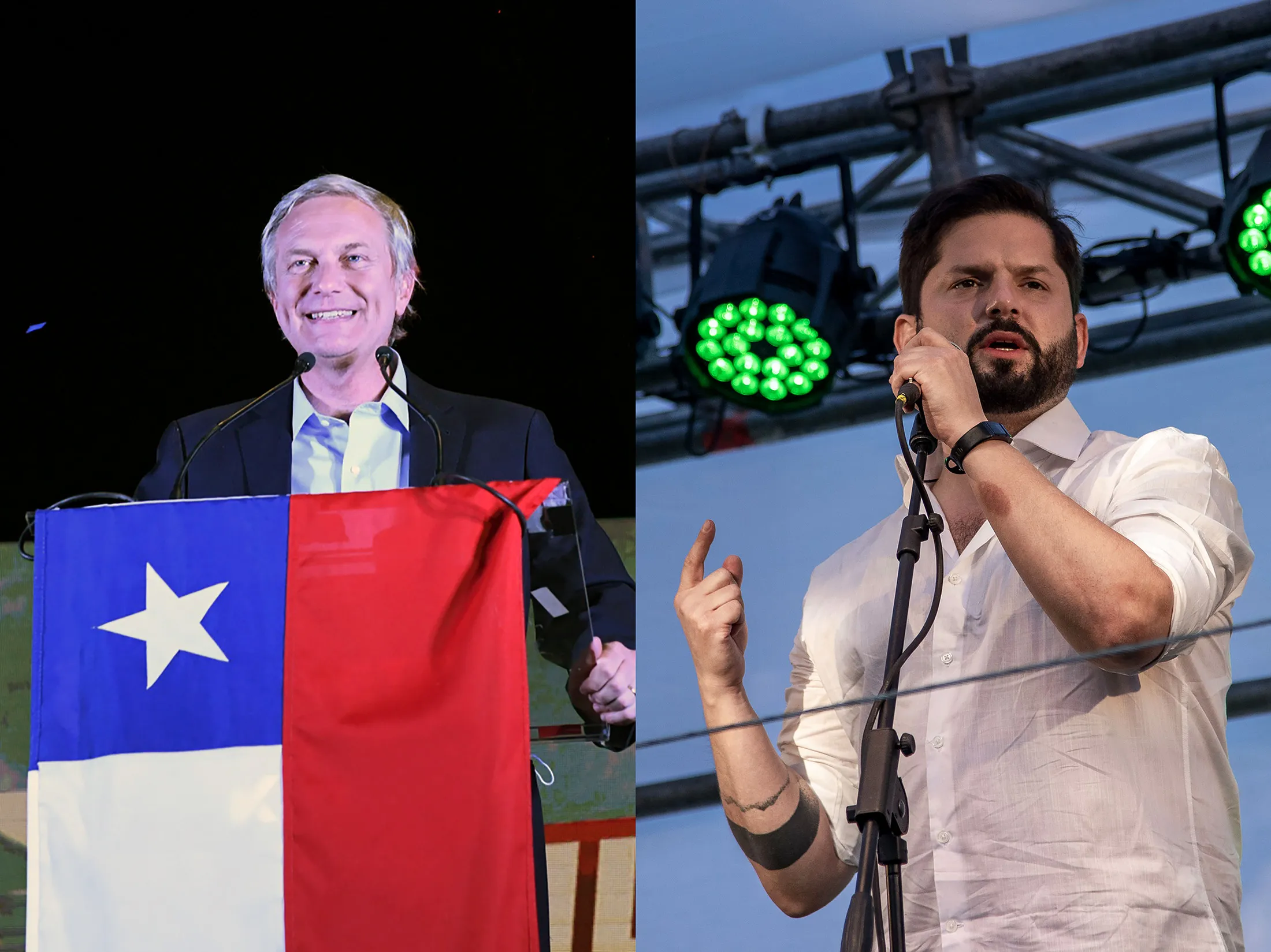 Jose Antonio Kast and Gabriel Boric