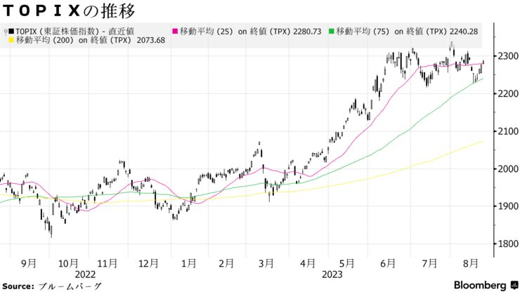 ＴＯＰＩＸの推移