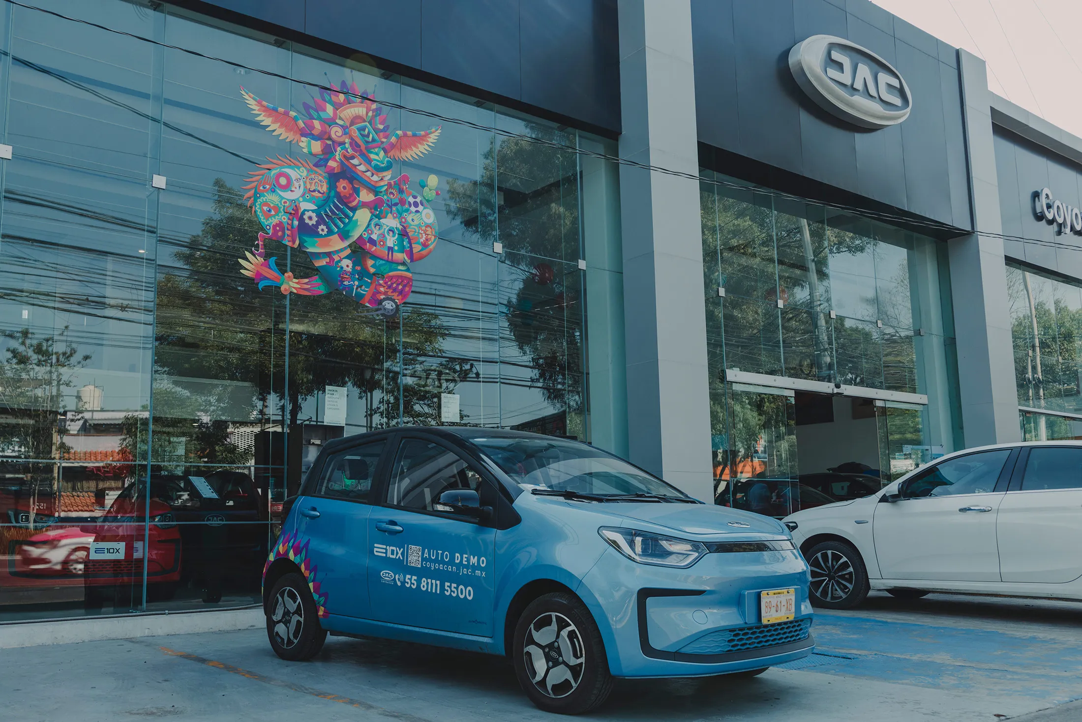 An Anhui Jianghuai Automobile Co. electric vehicle&nbsp;at the company’s dealership in Mexico City. Mexico was the leading importer of Chinese vehicles last year and trails only Russia this year, according to data from the China Association of Auto Manufacturers.