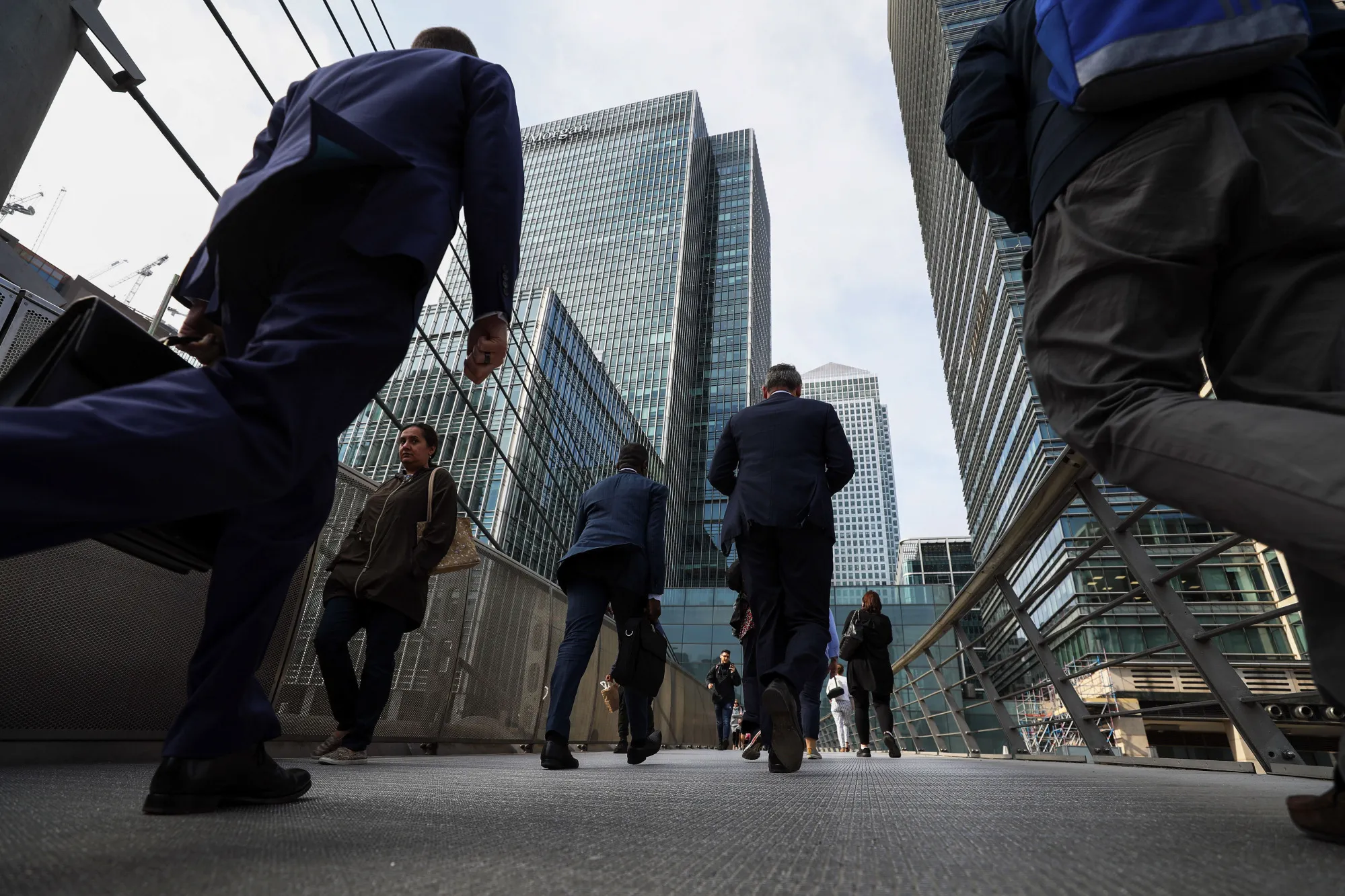 The Canary Wharf business, financial and shopping district in London.