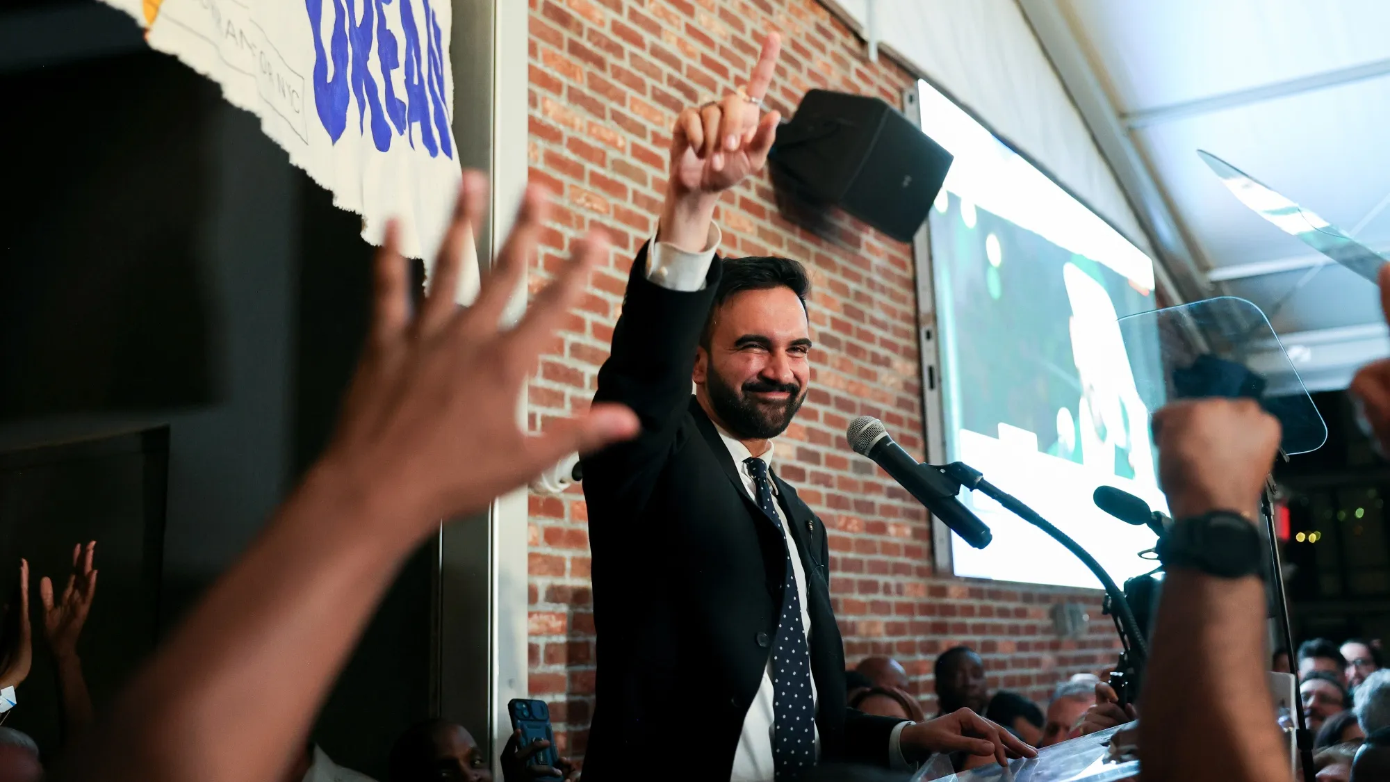 Zohran Mamdani during an election night event in New York, on June 25.
