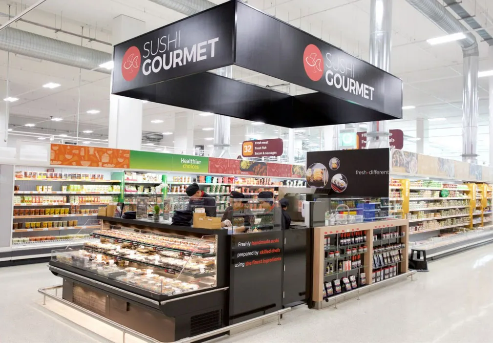 A Sushi Gourmet kiosk at a Sainsbury’s supermarket in London.