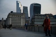 Commuters As U.K. Economy Surges In July But Clouds Gather Over Brexit
