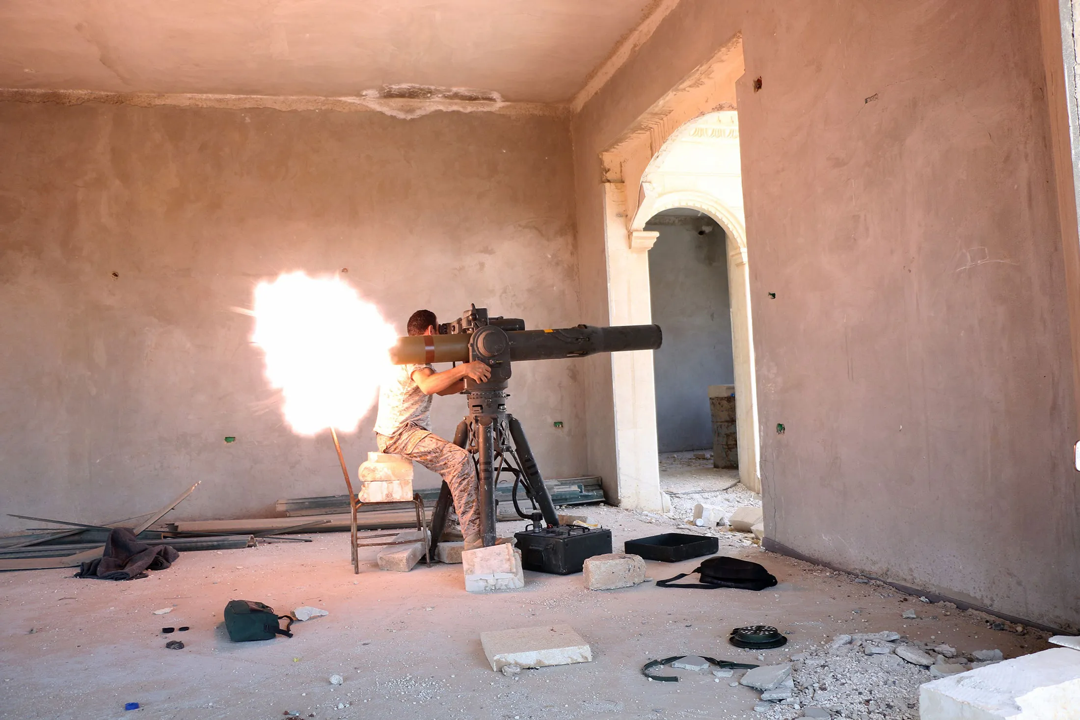 Syrian opposition forces in Northern Aleppo, Syria, on July 17, 2016.
