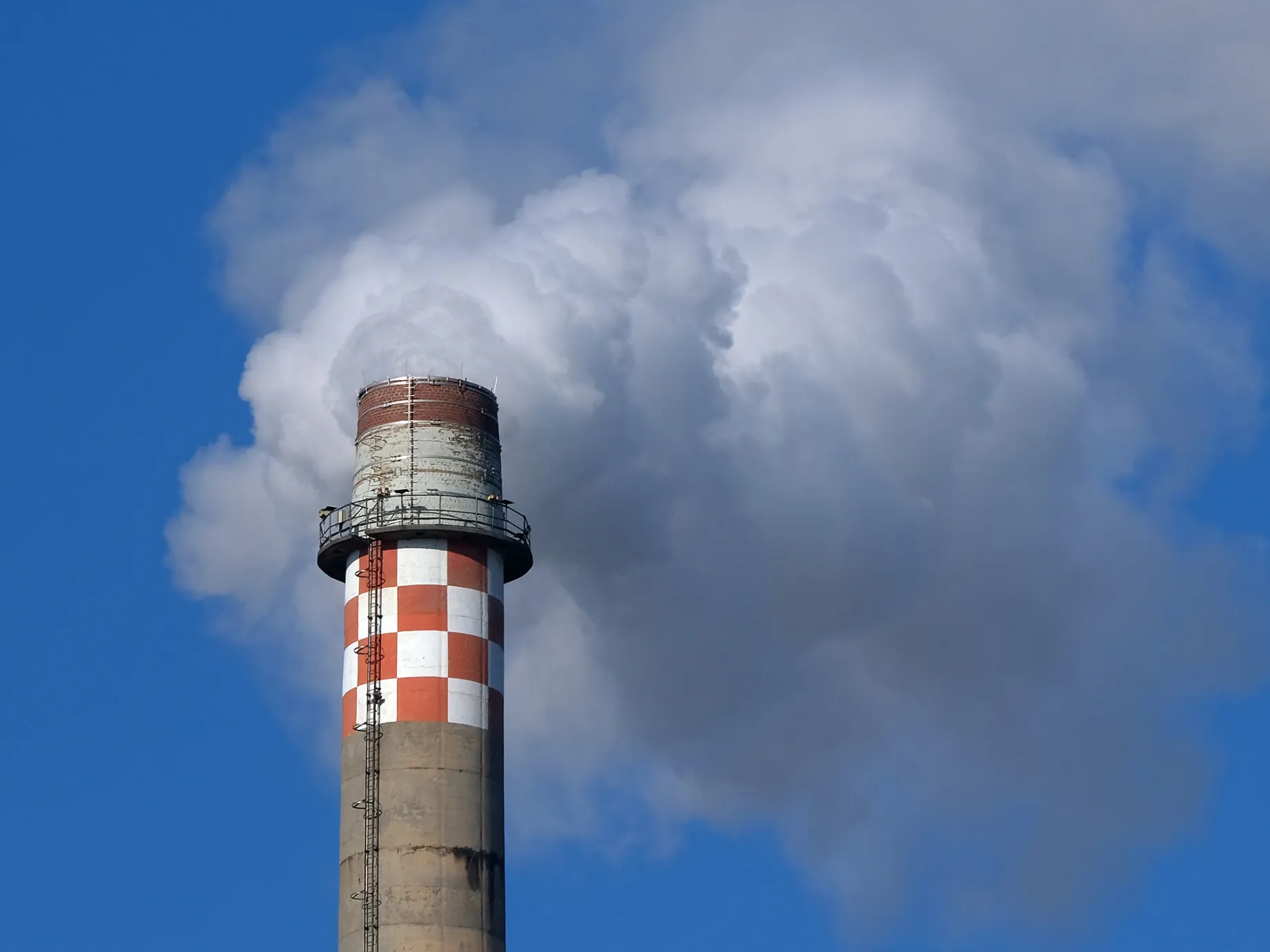 Smokestack From Natural Gas-Power Power Plant