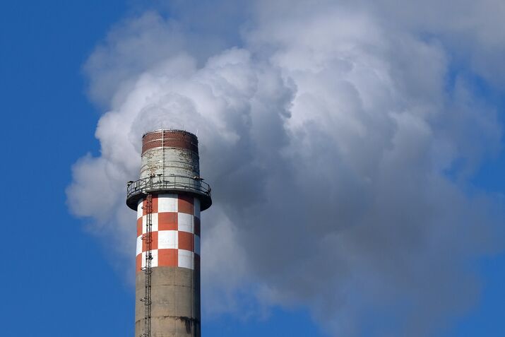 Smokestack From Natural Gas-Power Power Plant