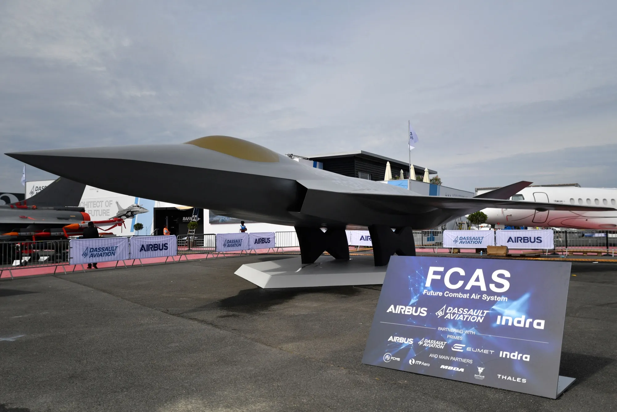 An FCAS model aircraft.