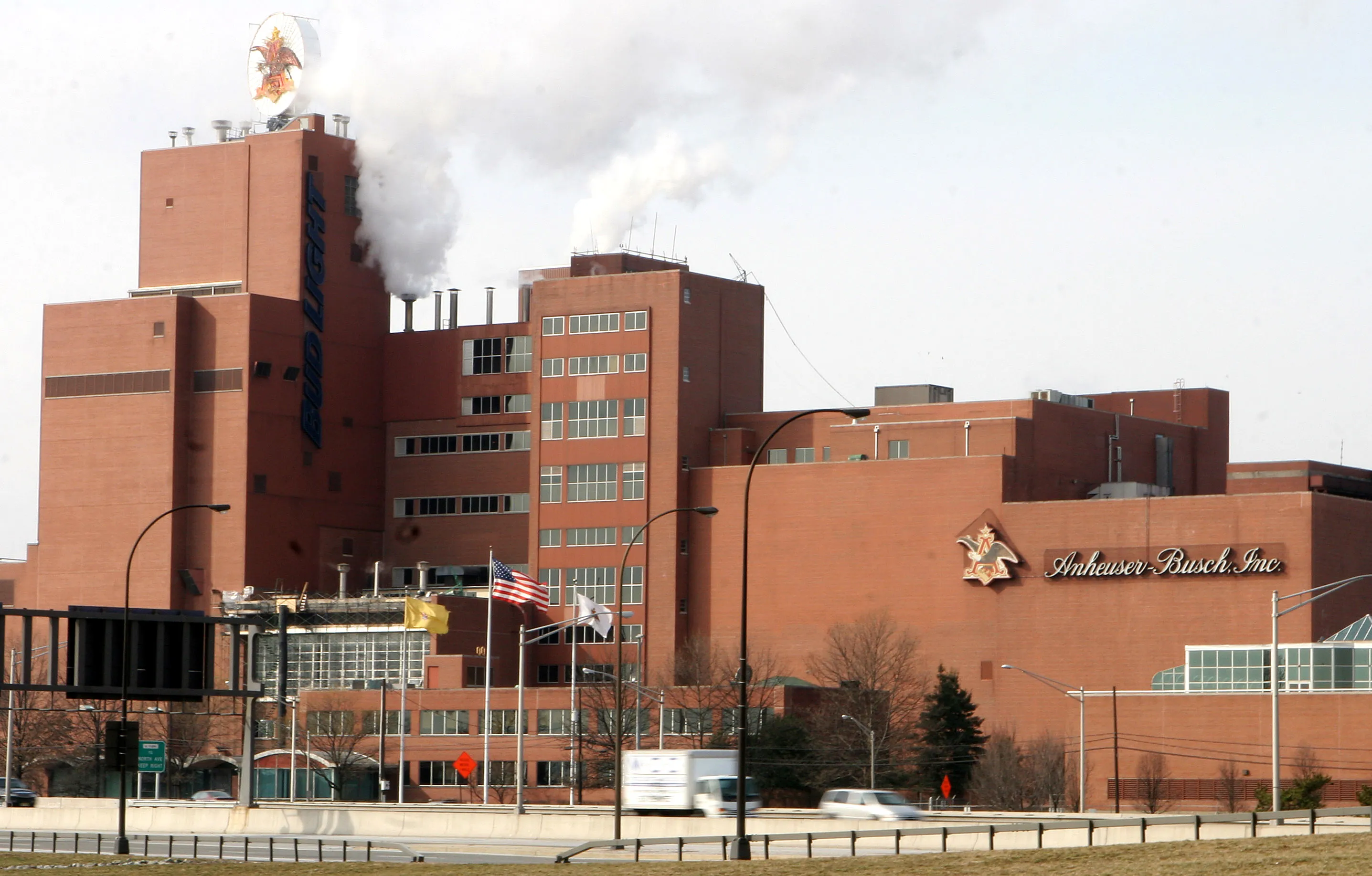 The Anheuser-Busch&nbsp;brewing facility in Newark, New Jersey.
