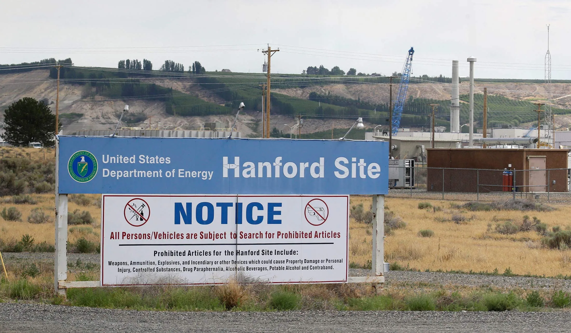 The Hanford Nuclear Reservation near Richland, Wash., in 2014. An emergency has been declared on Tuesday, May 9, 2017, at the Hanford Nuclear Reservation after a portion of a tunnel that contained rail cars full of nuclear waste collapsed.

