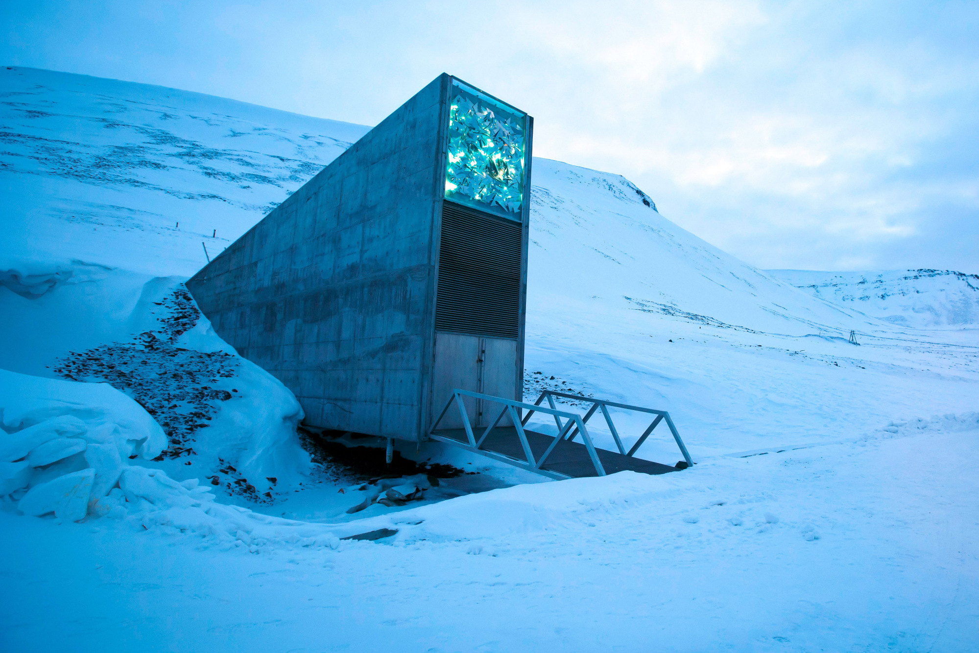 Entrance to the seed vault in Norway.