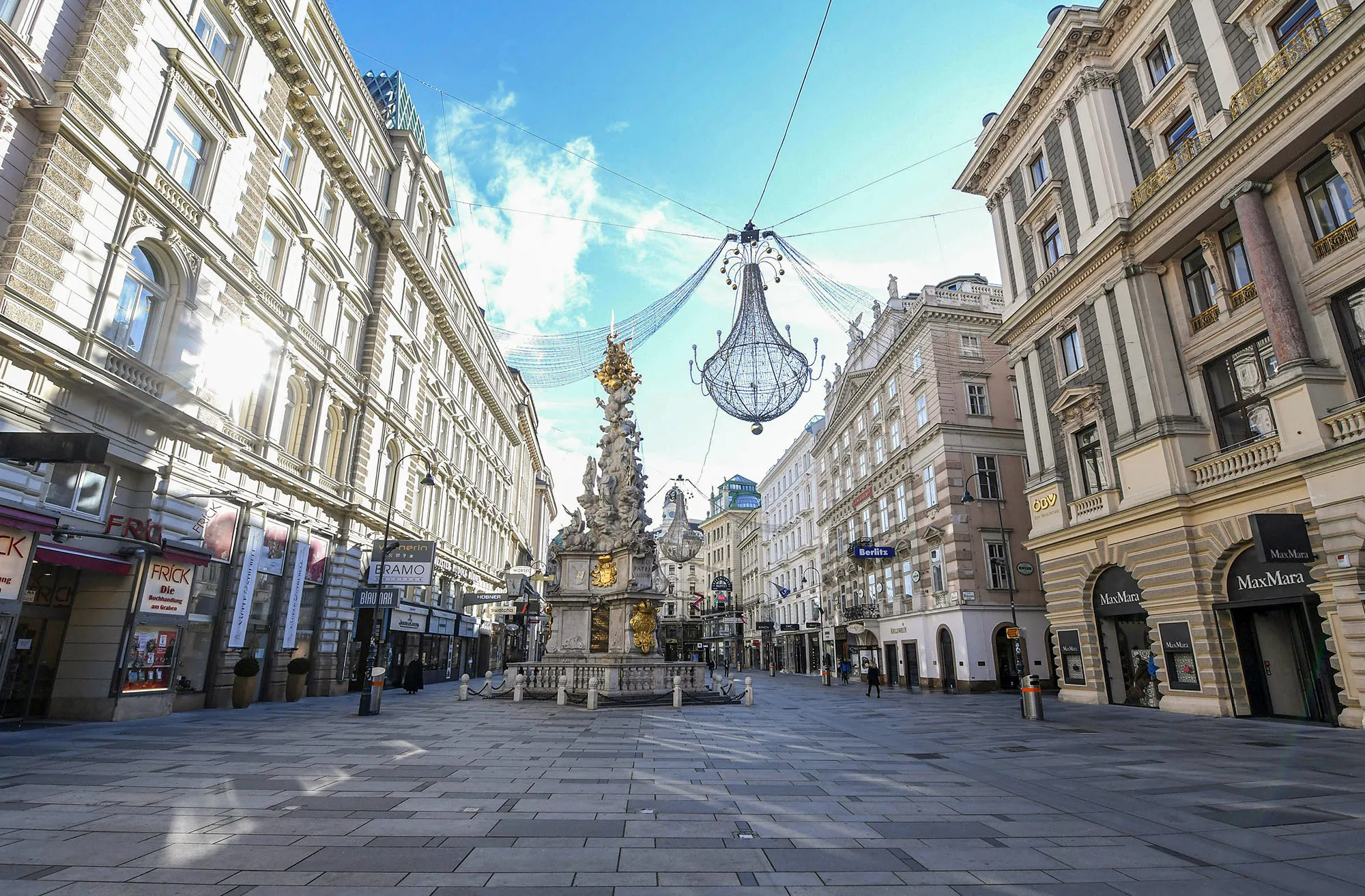 Central Vienna under lockdown.