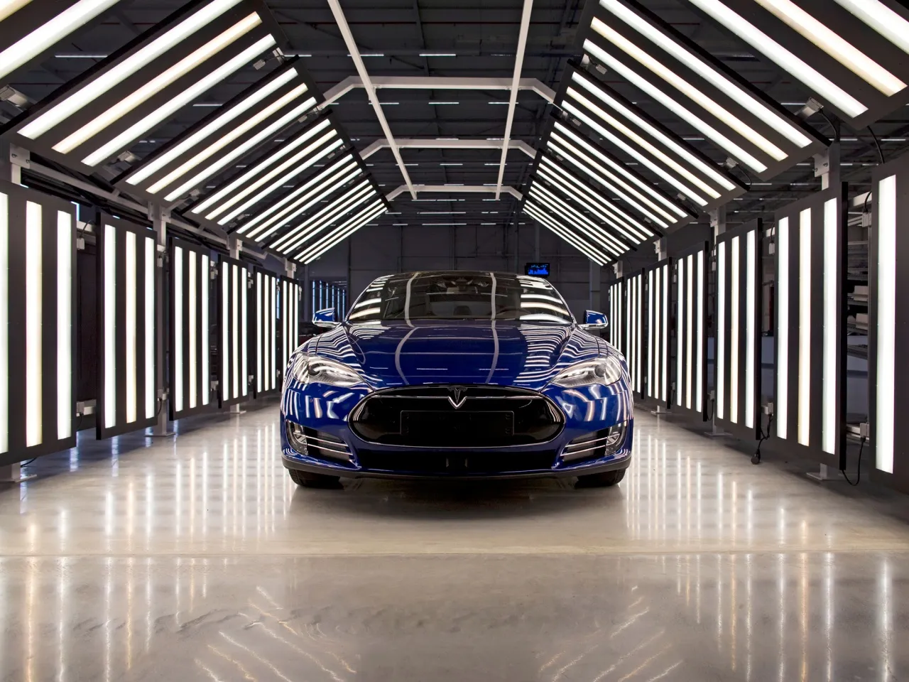 Assembly Of Tesla Model S Electric Automobiles  At  A Tesla Motors Inc. Factory