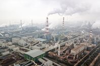 Arial Images Of An Ore Depot As China's Decline In Exports Adds Pressure for Settlement With Trump