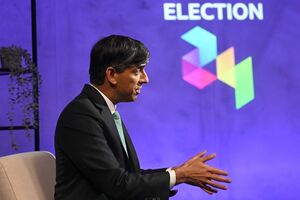 Rishi Sunak during a televised interview June 10.