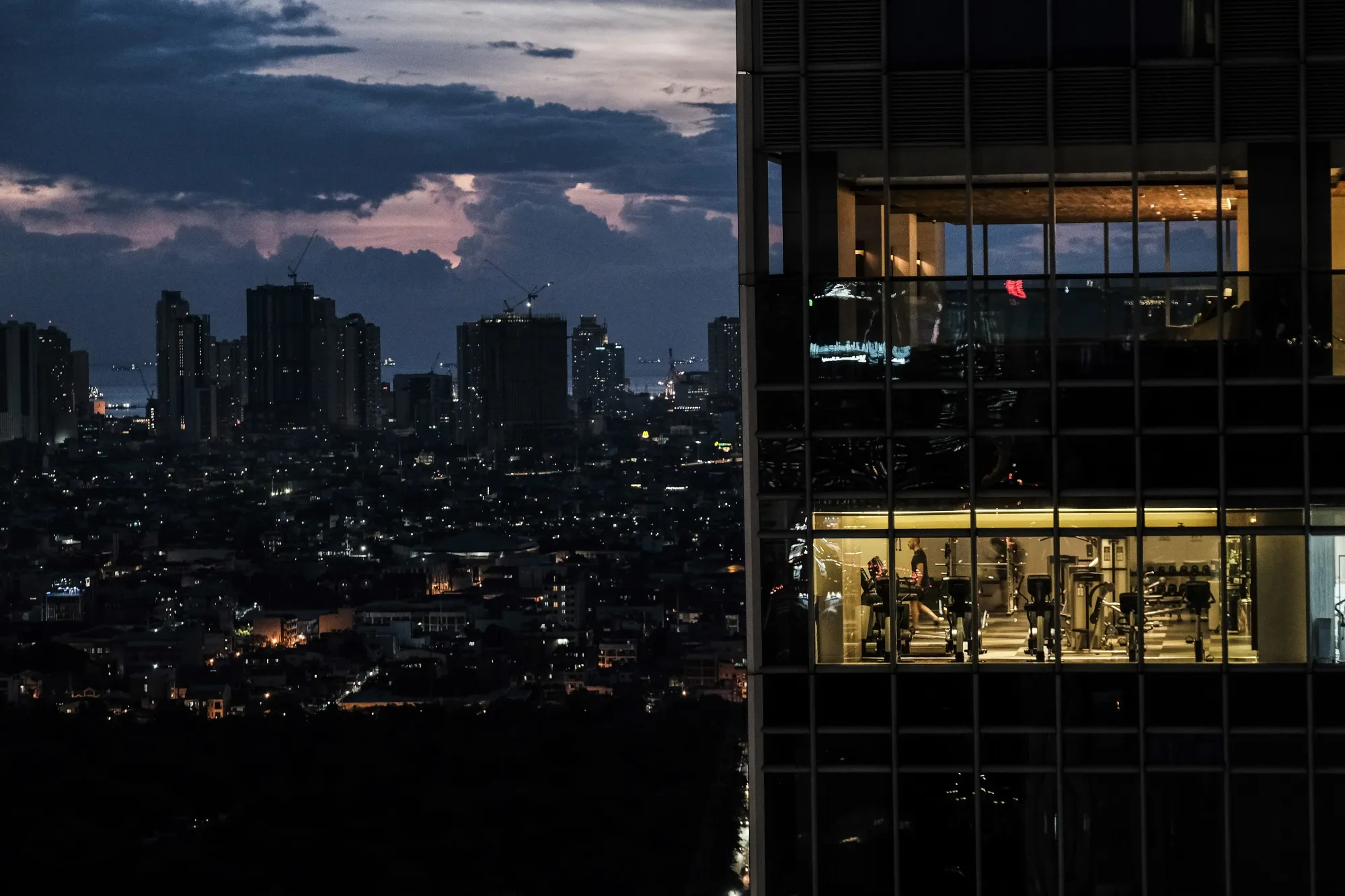 Buildings in the Central Business District (CBD) in Makati City, the Philippines.