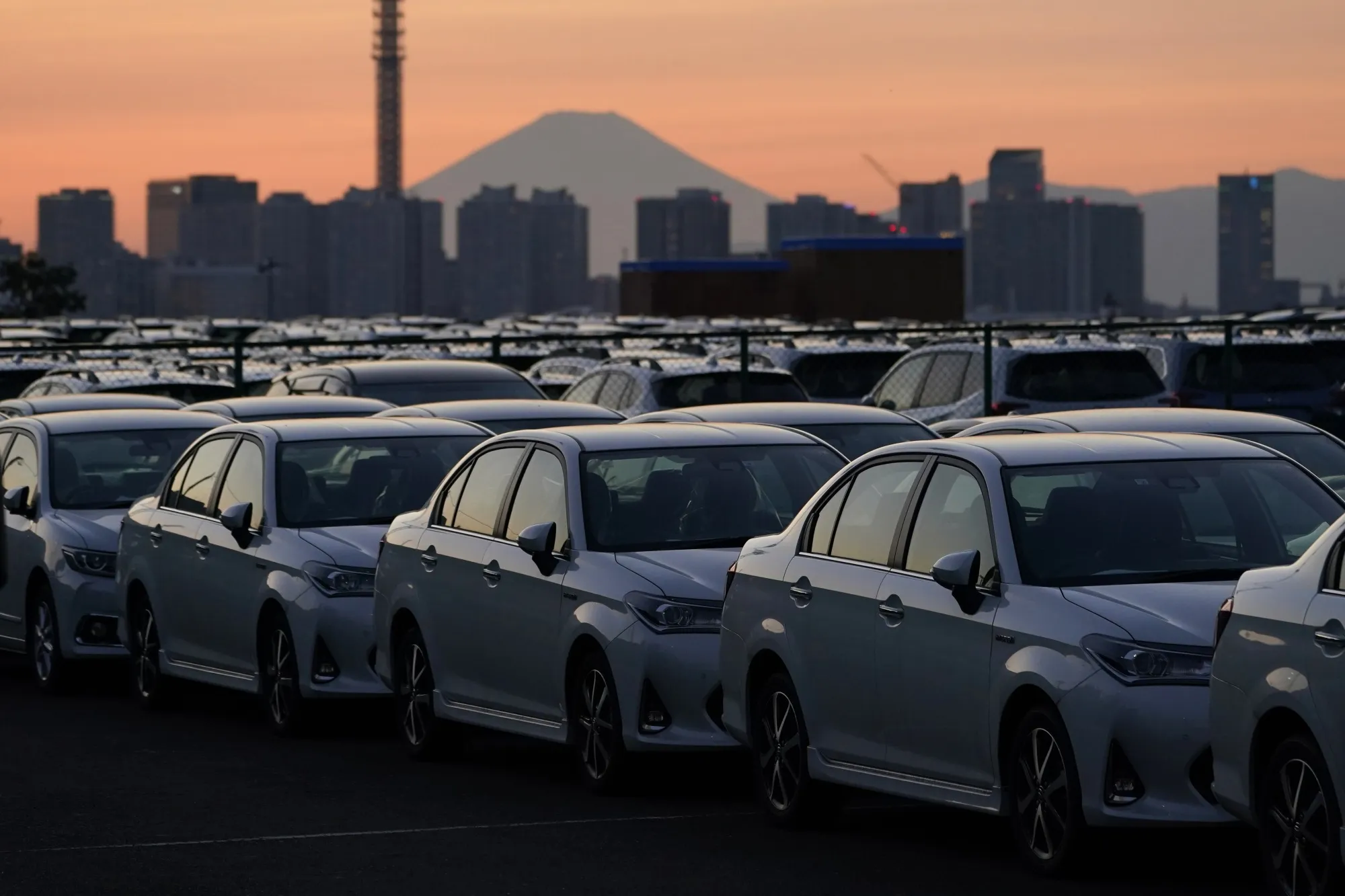 Toyota vehicles bound for shipment from Japan in October.