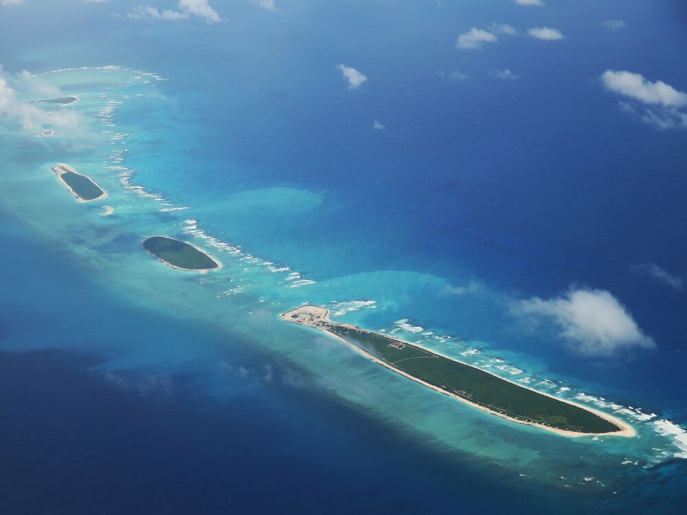 Islands in the Paracel archipelago in the South China Sea.