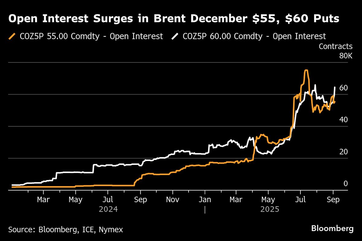 OPEC+ Output Signals Spur Options Bets Oil Will Lurch Below $60