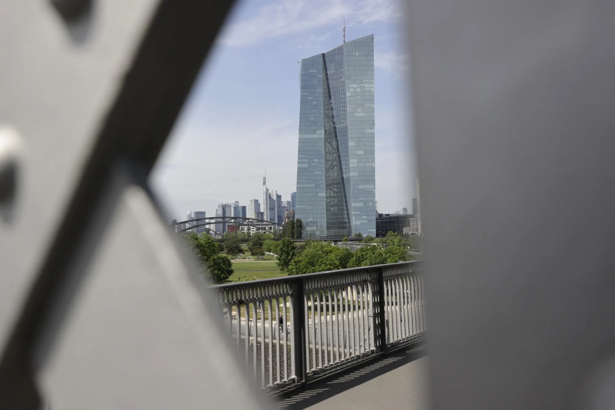 The European Central Bank headquarters in Frankfurt, Germany.