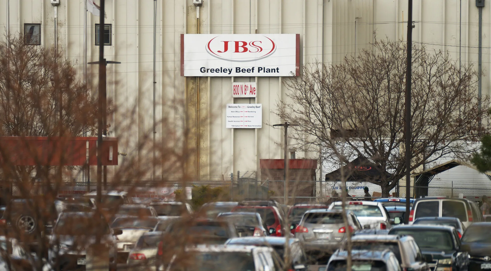 The JBS plant in Greeley, Colorado on&nbsp;April 10.