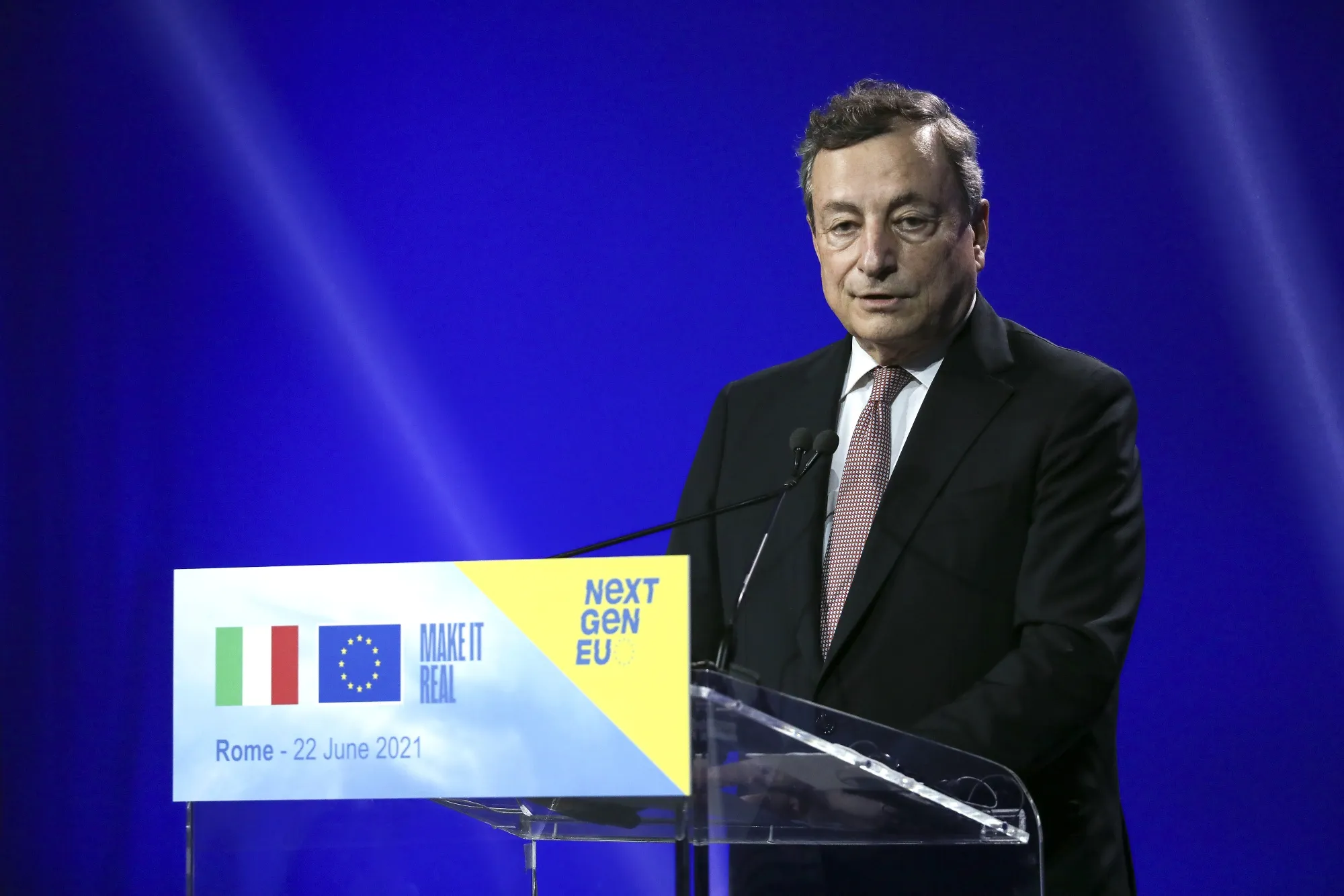 Mario Draghi in Rome on June 22.