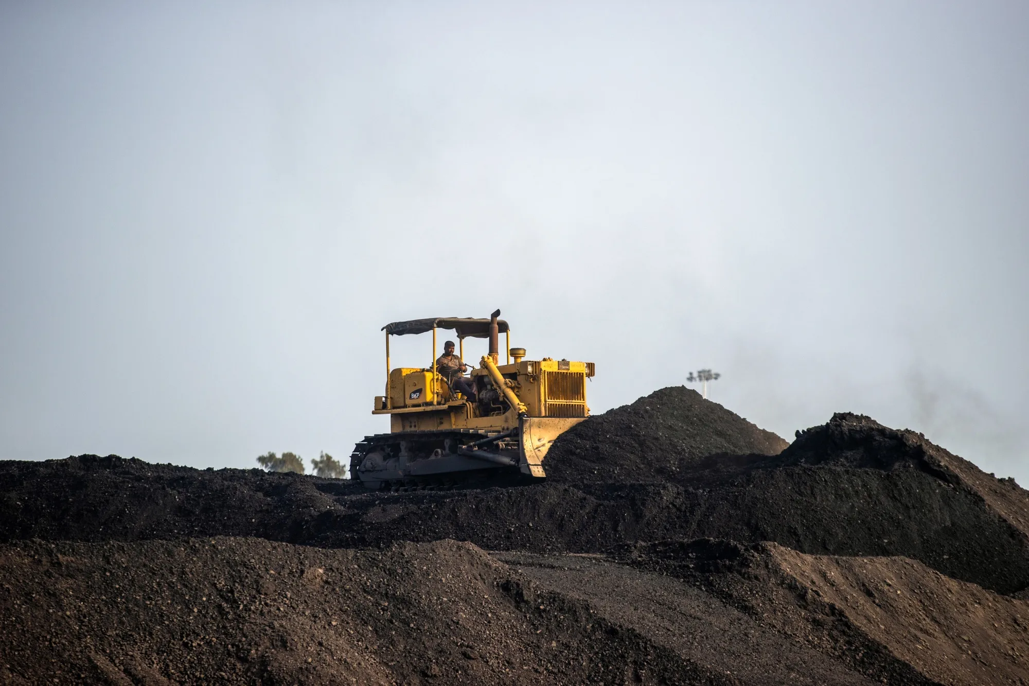 A stockpile of coal at a power plant in Tuticorin, India.