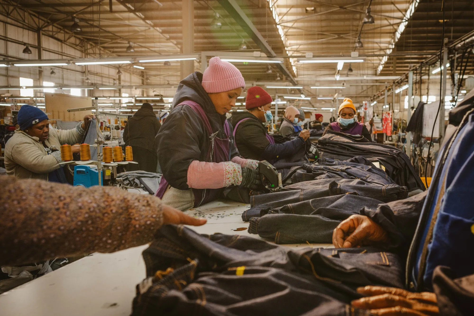 Workers at a denim factory in Maseru, Lesotho.