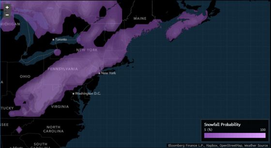 New York May Get Up to 12 Inches of Snow From Midweek Storm