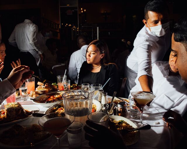 Mock service at Carmine's Italian Restaurant - Times Square location