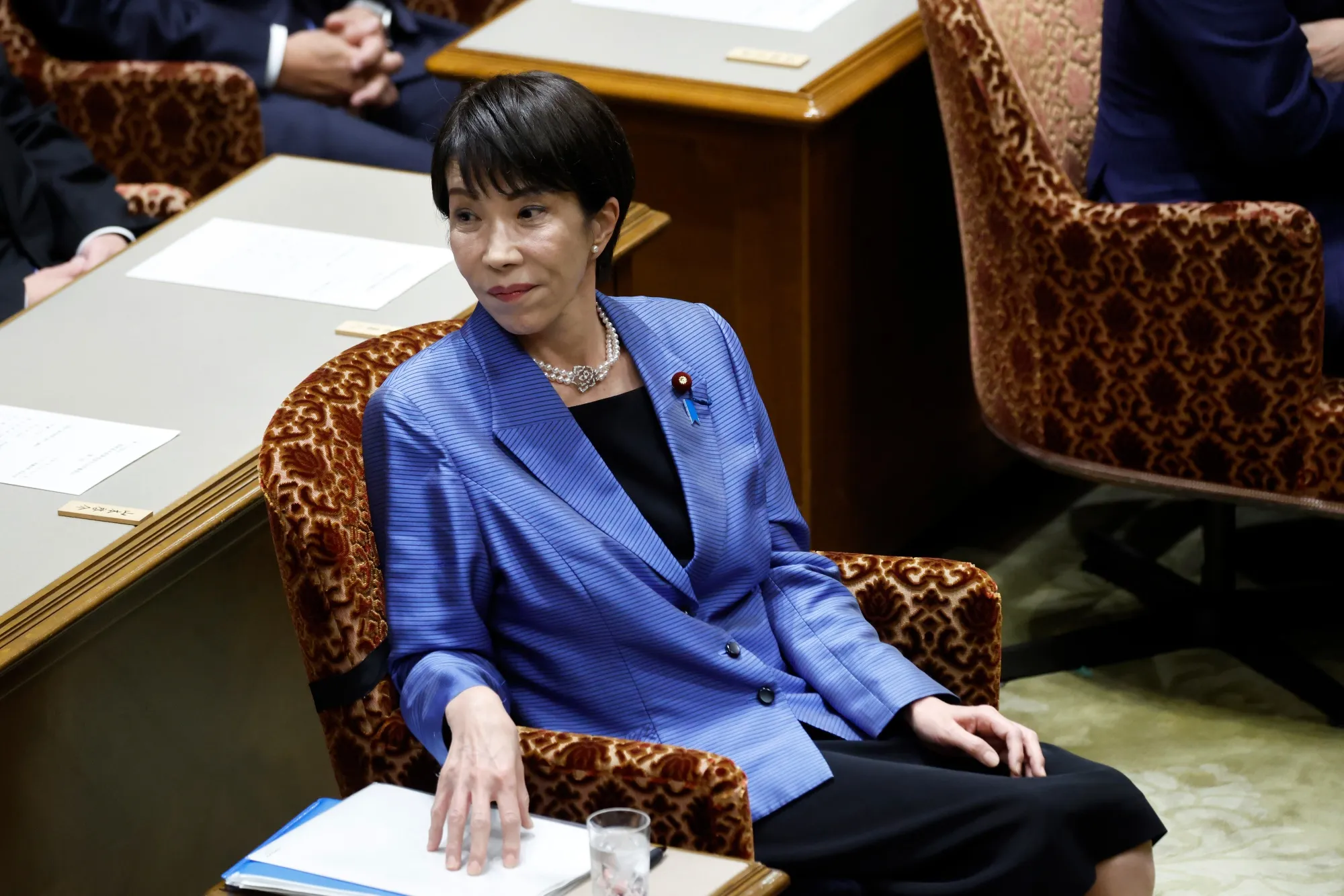 Japan Prime Minister Sanae Takaichi at Party Leaders' Debate at Parliament