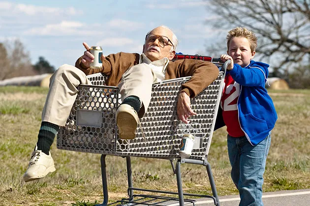 Johnny Knoxville, left, and Jackson Nicoll in Bad Grandpa