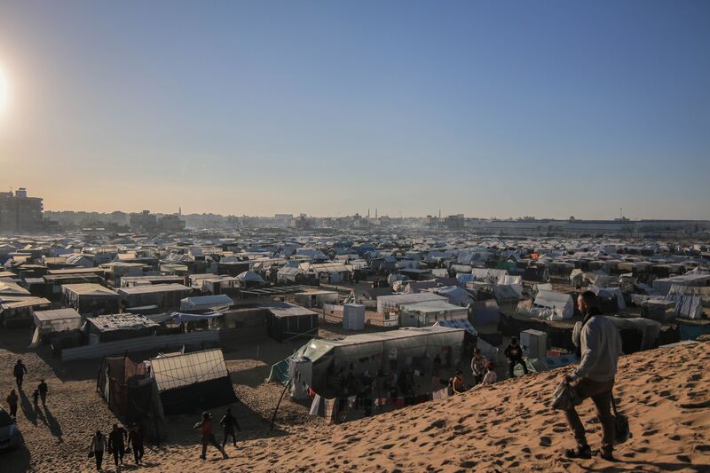 Tented Camp For Displaced Palestinians Near The Egyptian Border