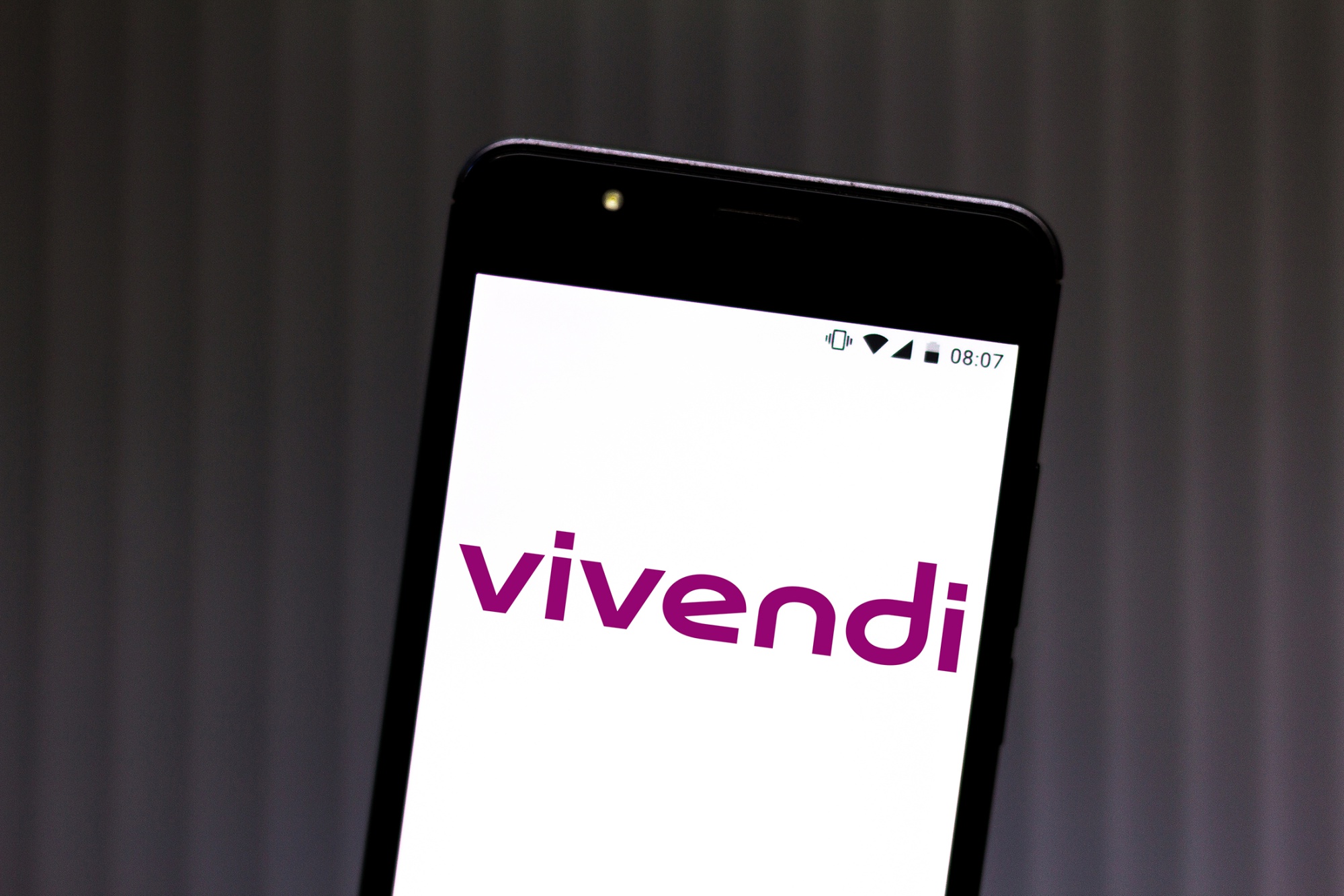 The Vivendi logo is displayed on a smartphone.&nbsp;