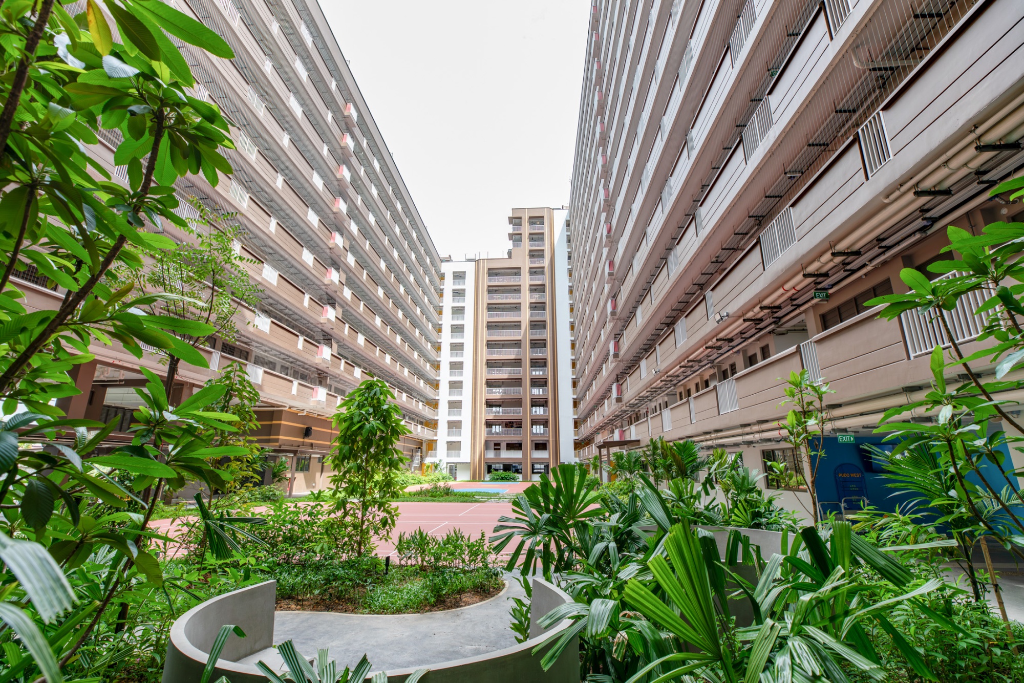 The NESST Tukang Dormitory in Singapore. It is the first migrant worker housing to be wholly owned by the government.