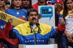 CARACAS, VENEZUELA - AUGUST 10: Nicolas Maduro President of Venezuela gestures during a speech in an anti-trump demostration on August 10, 2019 in Caracas, Venezuela. President Nicolas Maduro called a demonstration against Donal Trump after US president imposed an economic embargo to Venezuela barred transactions with its authorities. This also generated the freeze on the negotiations with opposition leader Juan Guaidó in Barbados. (Photo by Carolina Cabral/Getty Images)